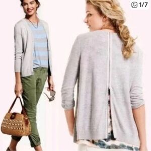 CAbi Light Gray cobblestone cardigan #5014